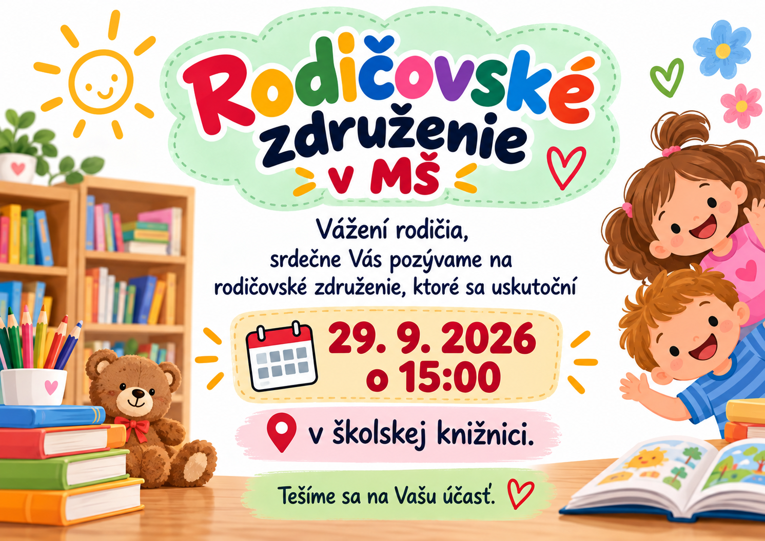 Rodičovské združenie v materskej škole (utorok 15:00) - Zobraziť obrázok 1
