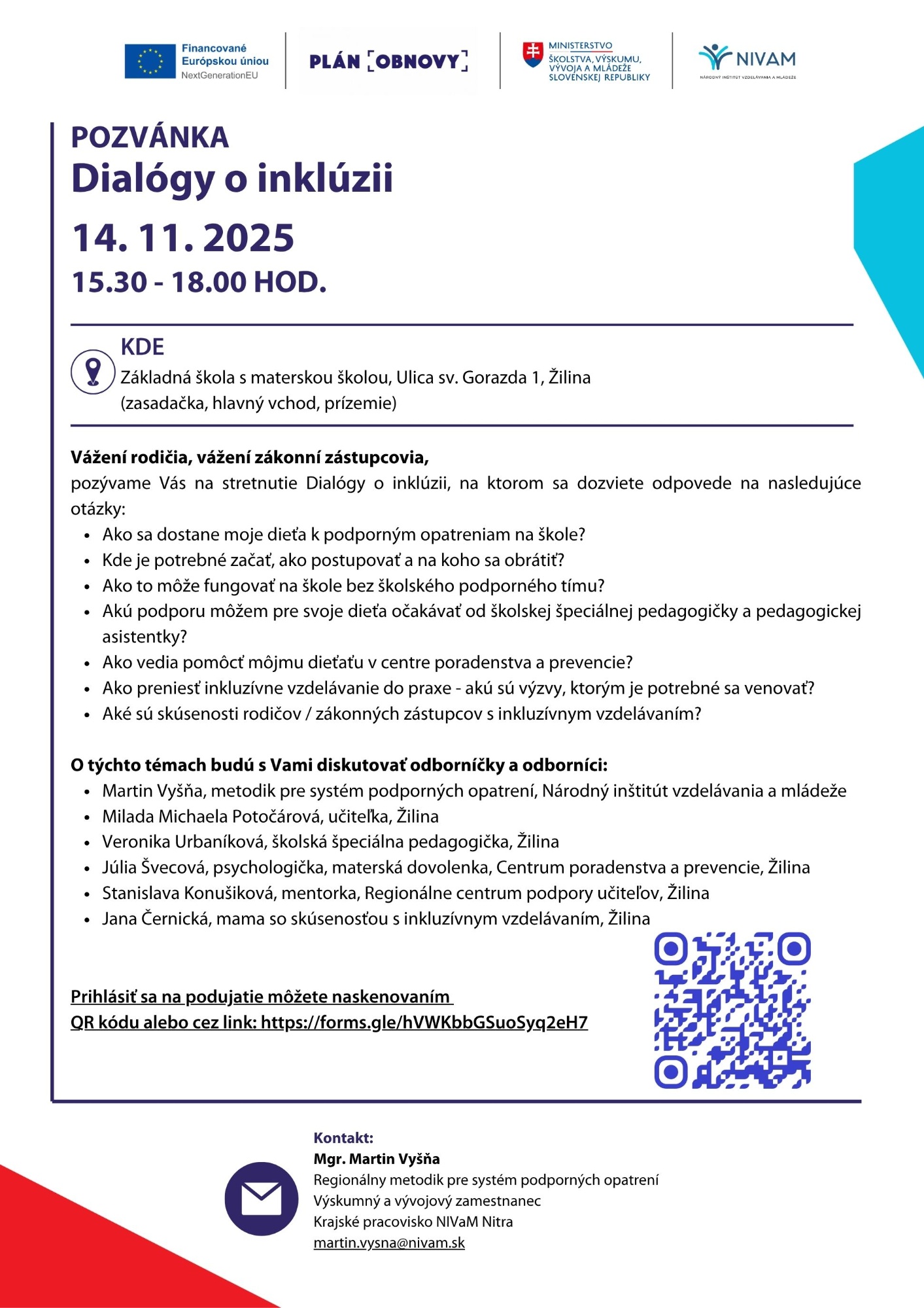 Pozvánka - Dialógy o inklúzii - Obrázok 1