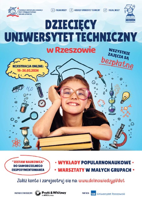 Dziecięcy Uniwersytet Techniczny w Rzeszowie zaprasza na bezpłatne zajęcia dla dzieci. - Obrazek 1