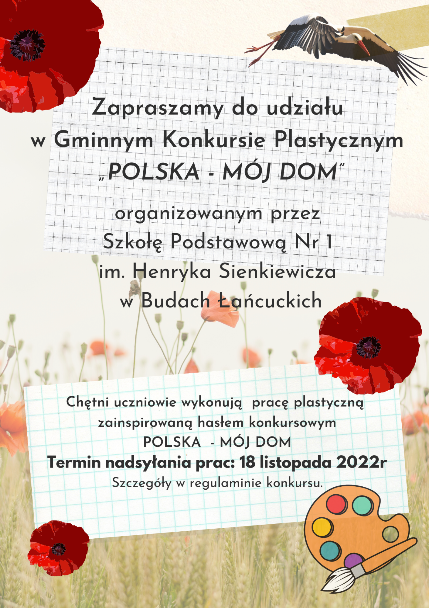 Gminny Konkurs Plastyczny "Polska - Mój Dom" - Obrazek 1