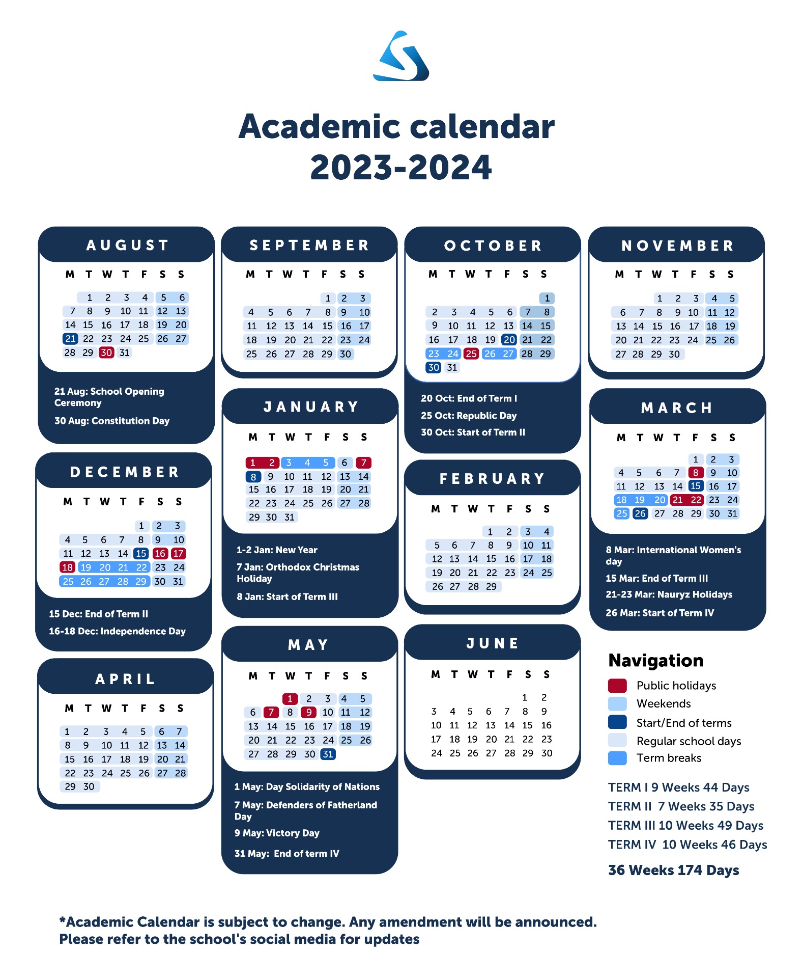 Academic calendar 2023-2024 - Image 1