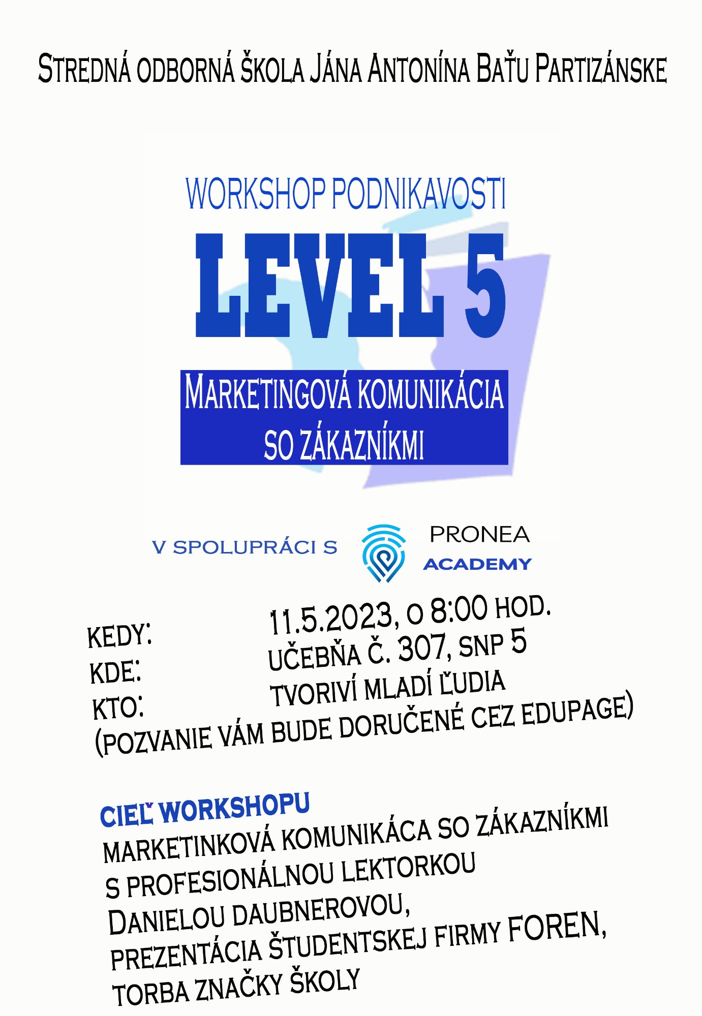 Workshop podnikavosti LEVEL 5 - Obrázok 1
