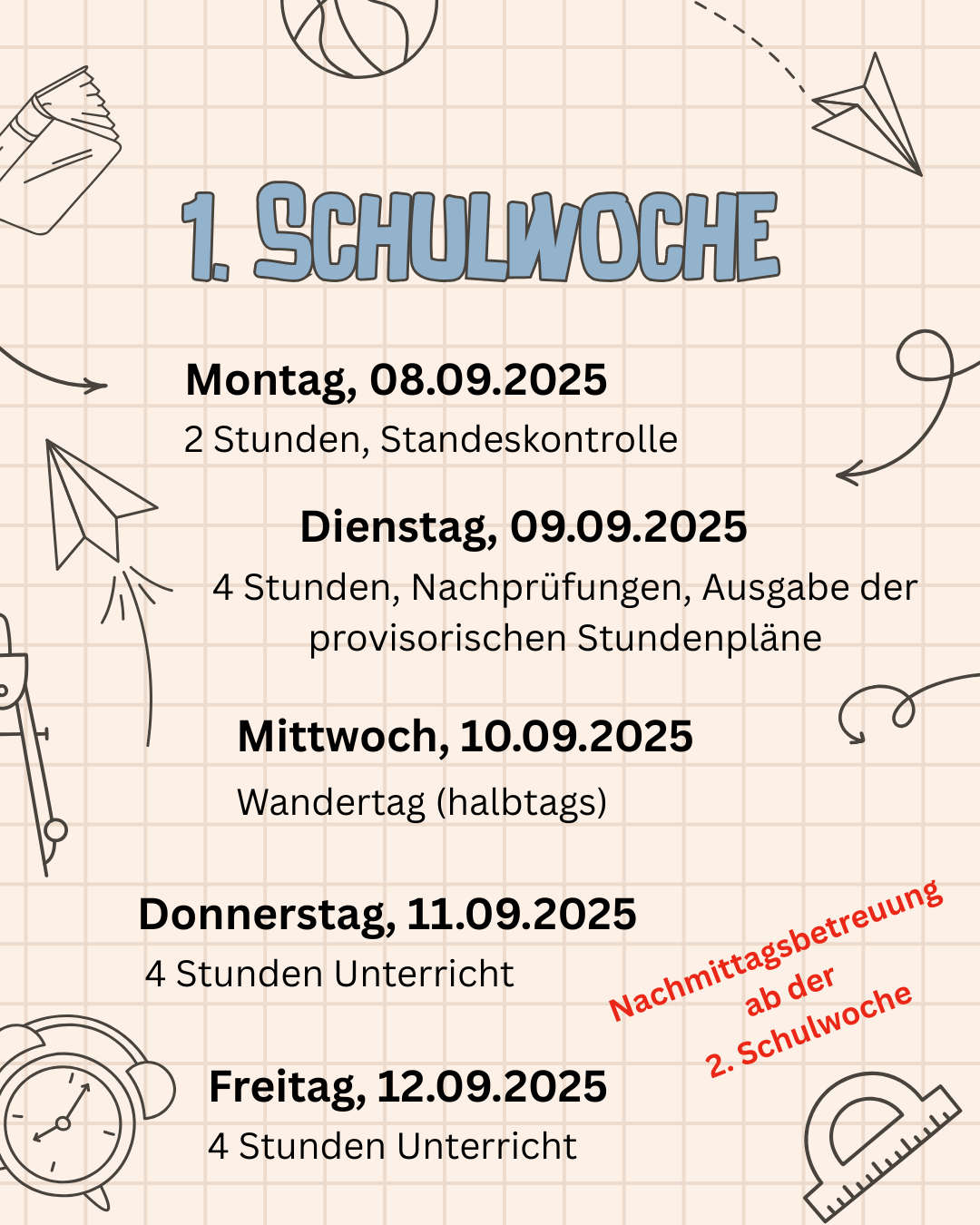 Wichtige Informationen zum Schulbeginn! - Bild 2