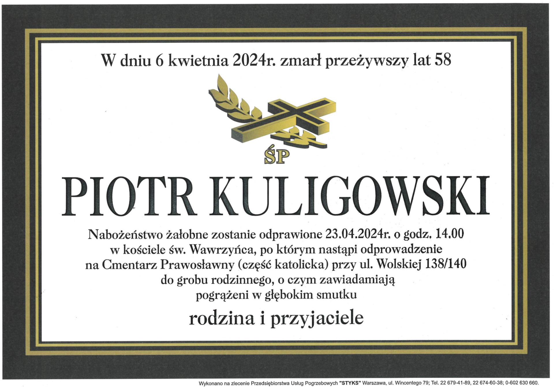 Z Głębokim Żalem Żegnamy Pana Piotra Kuligowskiego - Obrazek 2