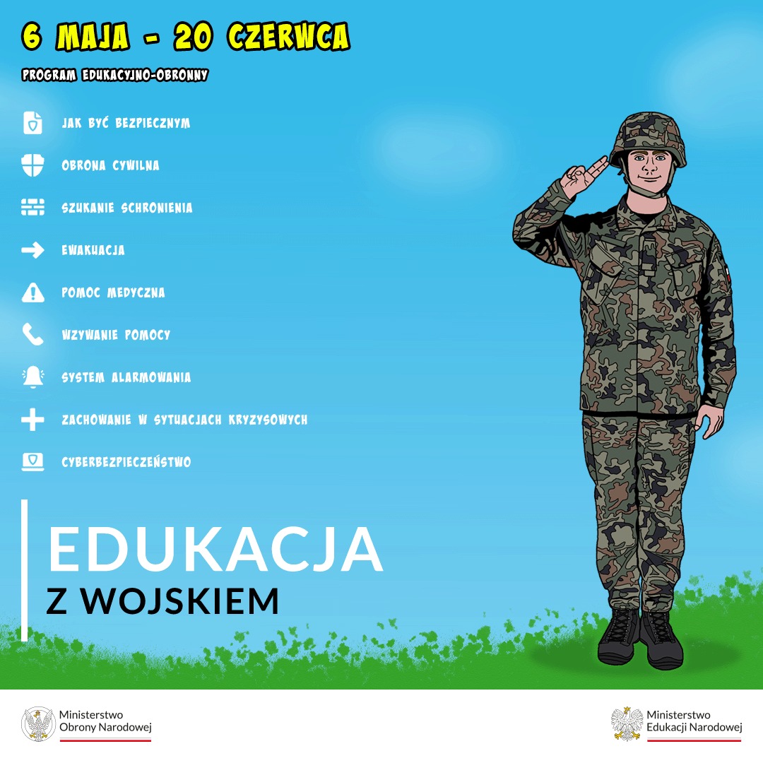 Plakat "Edukacja z wojskiem"