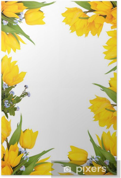 Plakat Wiosna kwiat ramki - PIXERS.PL