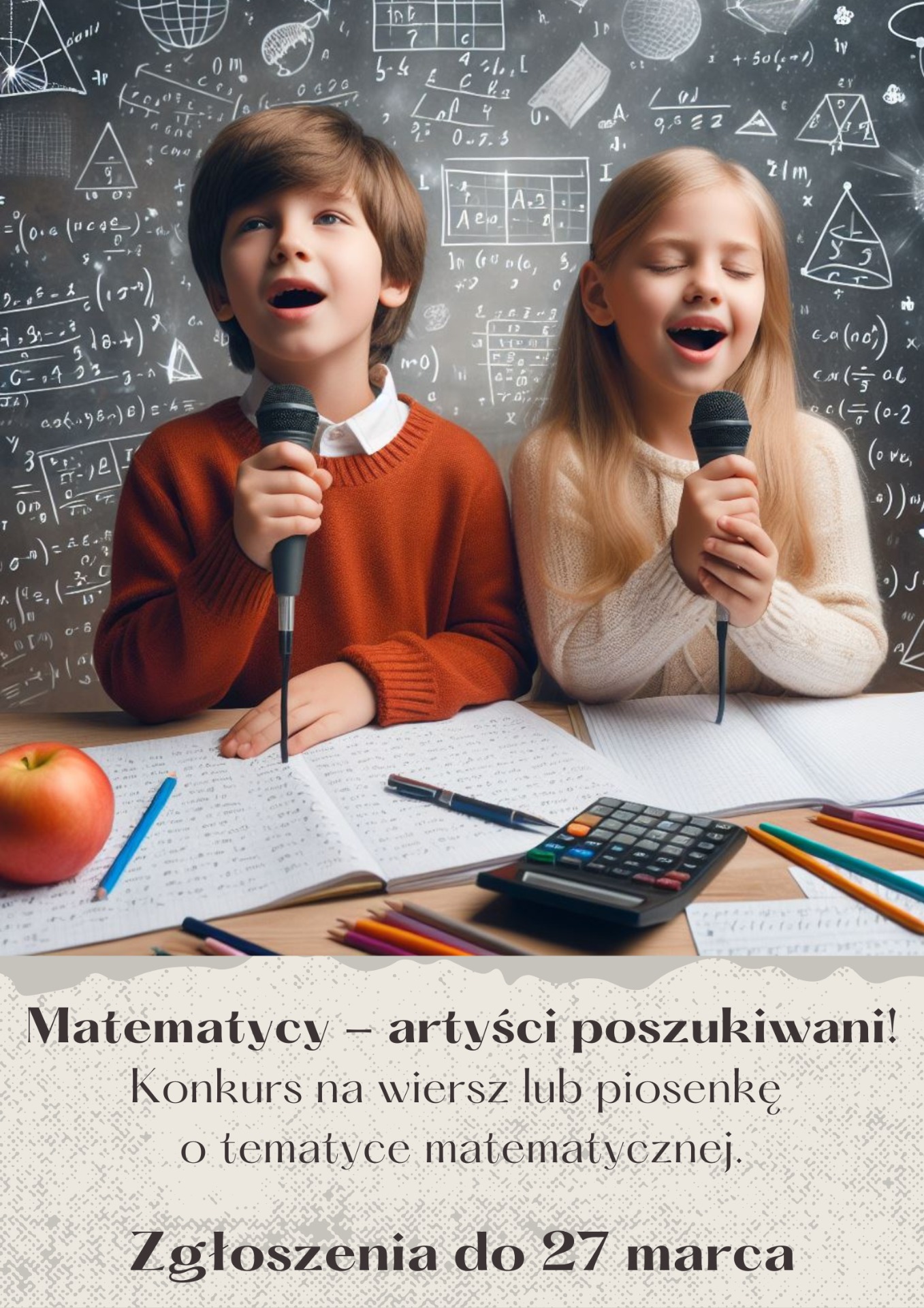 Matematycy - artyści poszukiwani! Konkurs dla uczniów klas 1-7 - Obrazek 1