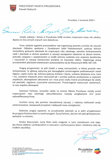 List Prezydenta Pruszkowa - Obrazek 1