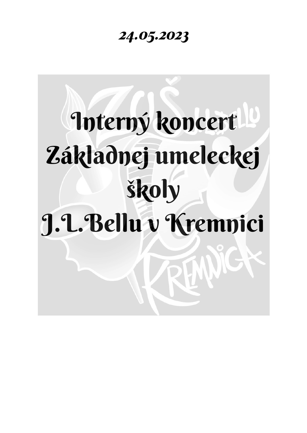 Pozvánka na sledovanie záznamu interného koncertu z 24.05.2023 - Obrázok 1